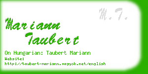 mariann taubert business card